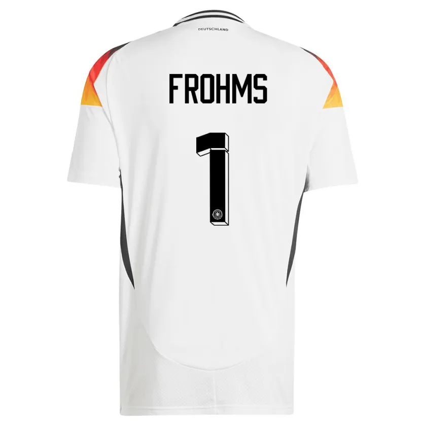 Danxen Kinderen Duitsland Merle Frohms #1 Wit Thuisshirt Thuistenue 24-26 T-Shirt