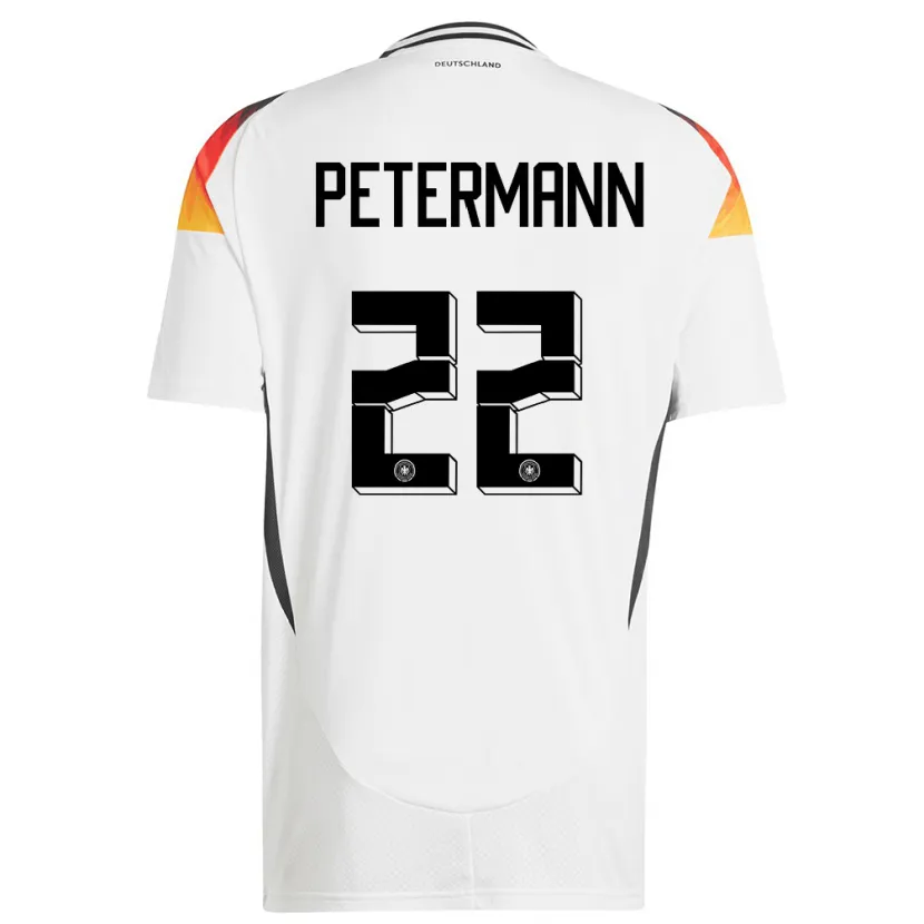 Danxen Kinderen Duitsland Lena Petermann #22 Wit Thuisshirt Thuistenue 24-26 T-Shirt