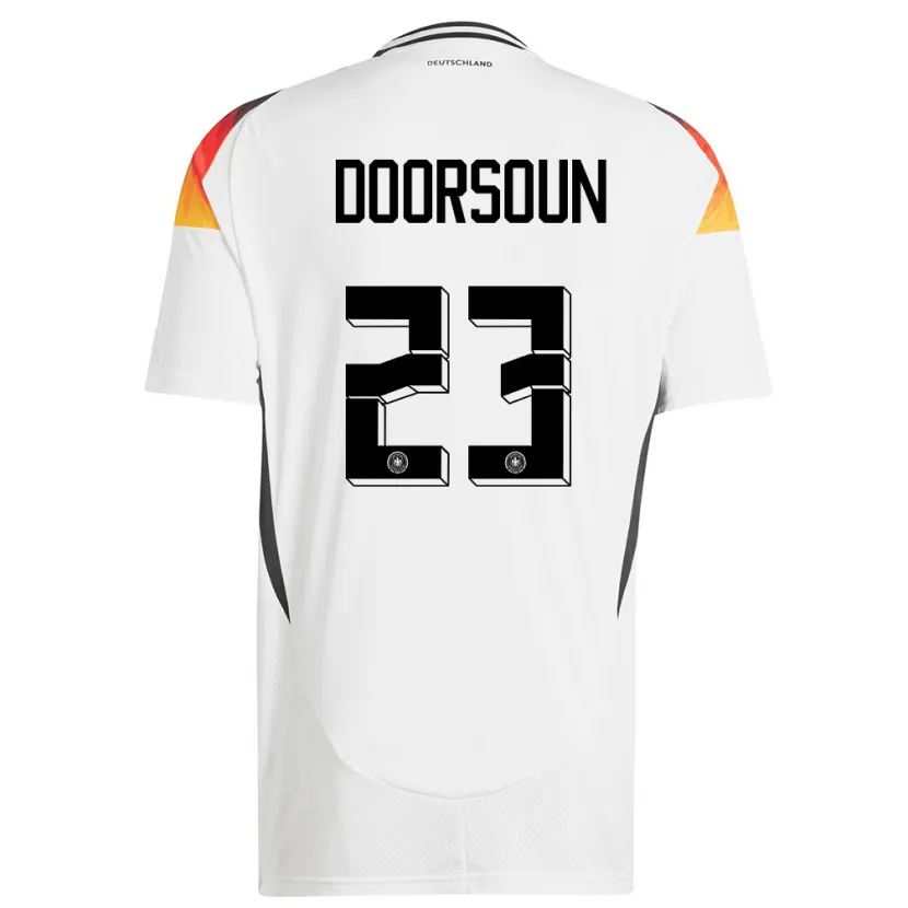 Danxen Kinderen Duitsland Sara Doorsoun #23 Wit Thuisshirt Thuistenue 24-26 T-Shirt