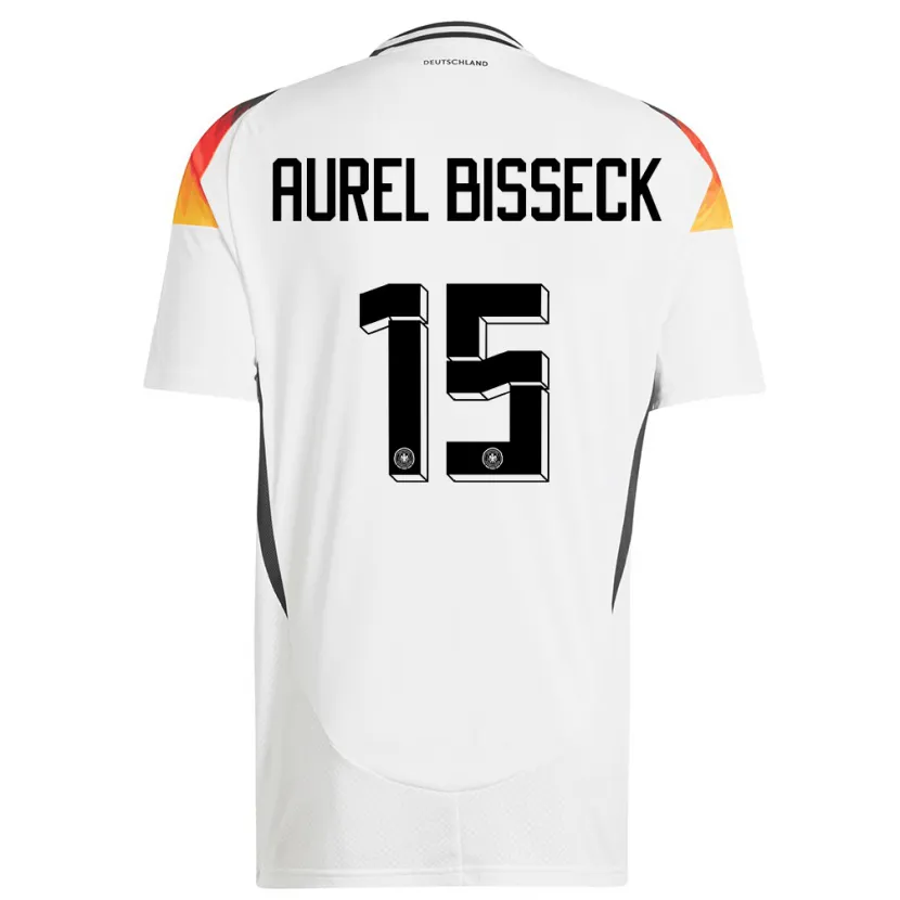 Danxen Kinderen Duitsland Yann Aurel Bisseck #15 Wit Thuisshirt Thuistenue 24-26 T-Shirt