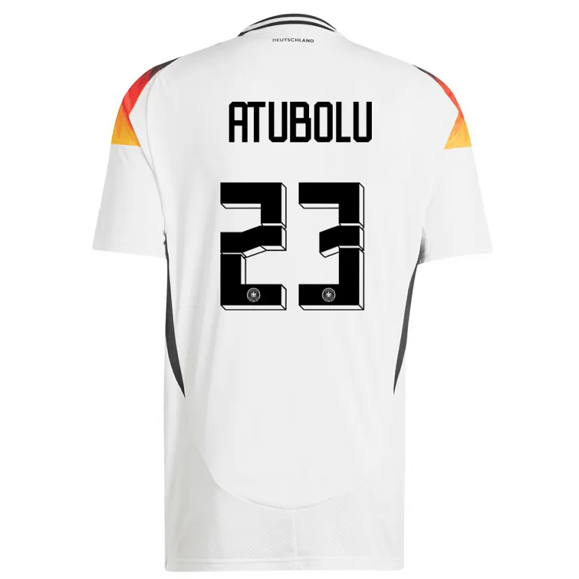 Danxen Kinderen Duitsland Noah Atubolu #23 Wit Thuisshirt Thuistenue 24-26 T-Shirt