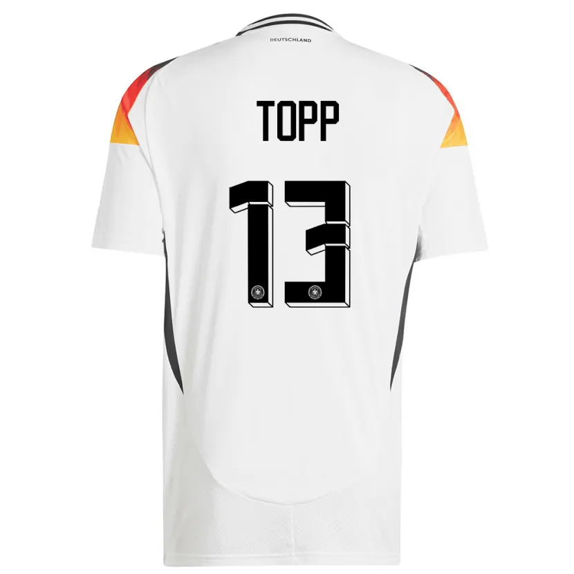Danxen Kinderen Duitsland Keke Topp #13 Wit Thuisshirt Thuistenue 24-26 T-Shirt