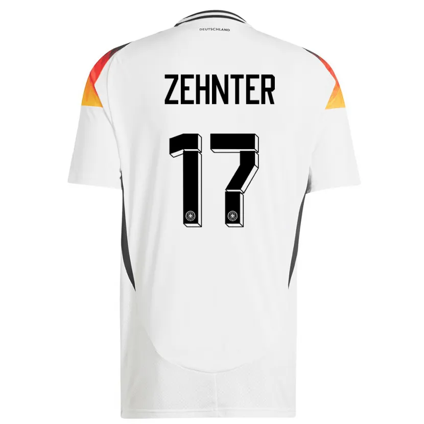 Danxen Kinderen Duitsland Aaron Zehnter #17 Wit Thuisshirt Thuistenue 24-26 T-Shirt