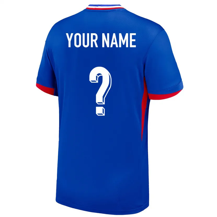 Danxen Kinderen Frankrijk Uw Naam #0 Blauw Thuisshirt Thuistenue 24-26 T-Shirt