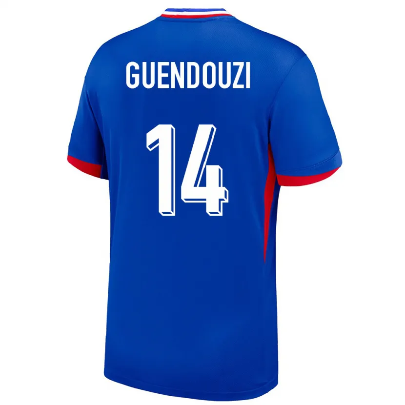 Danxen Kinderen Frankrijk Matteo Guendouzi #14 Blauw Thuisshirt Thuistenue 24-26 T-Shirt