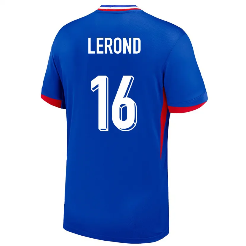 Danxen Kinderen Frankrijk Justine Lerond #16 Blauw Thuisshirt Thuistenue 24-26 T-Shirt