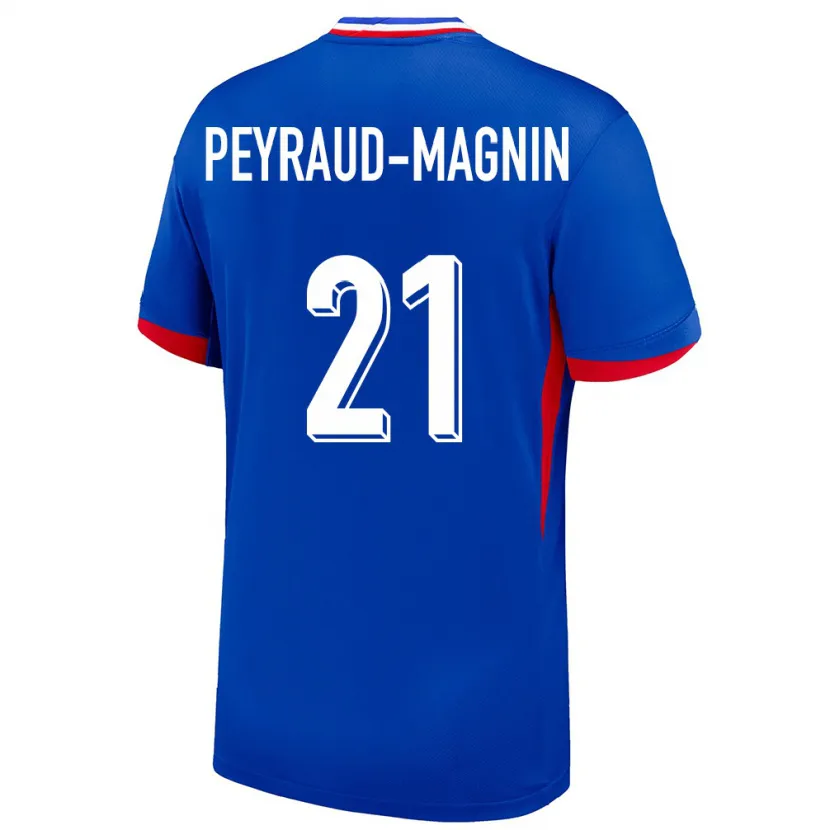 Danxen Kinderen Frankrijk Pauline Peyraud Magnin #21 Blauw Thuisshirt Thuistenue 24-26 T-Shirt