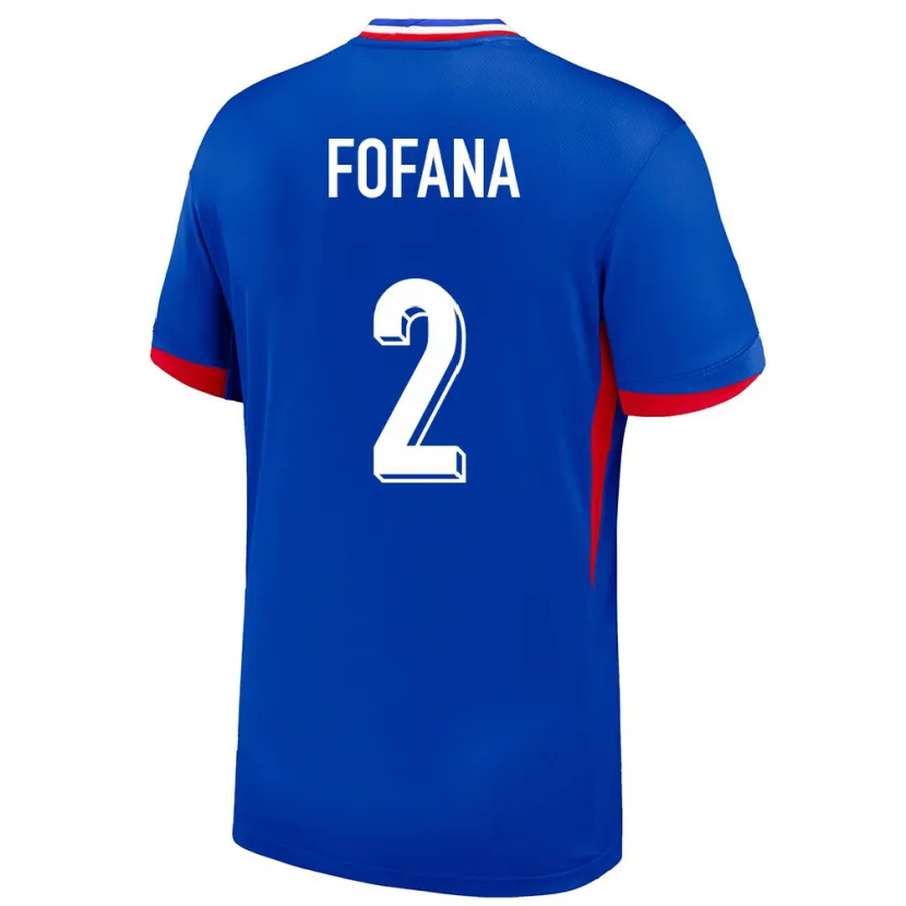 Danxen Kinderen Frankrijk Wesley Fofana #2 Blauw Thuisshirt Thuistenue 24-26 T-Shirt