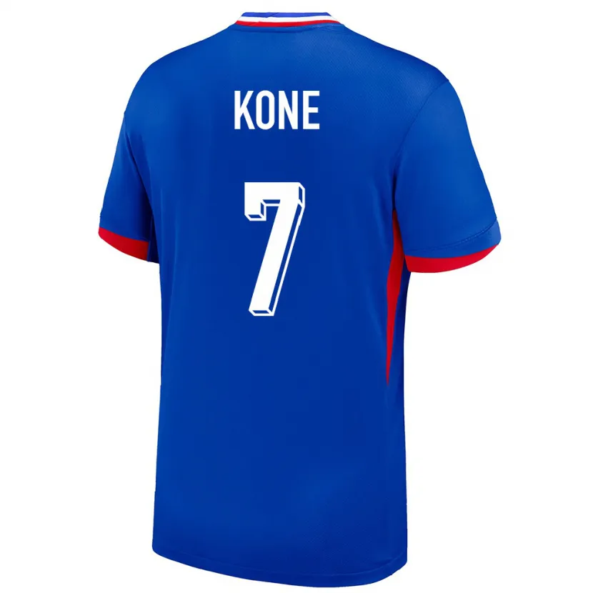 Danxen Kinderen Frankrijk Kouadio Kone #7 Blauw Thuisshirt Thuistenue 24-26 T-Shirt
