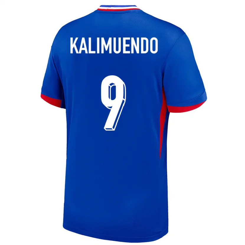 Danxen Kinderen Frankrijk Arnaud Kalimuendo #9 Blauw Thuisshirt Thuistenue 24-26 T-Shirt