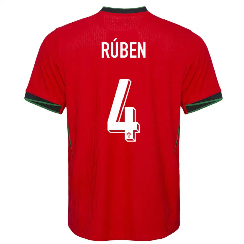 Danxen Kinderen Portugal Ruben Dias #4 Rood Thuisshirt Thuistenue 24-26 T-Shirt