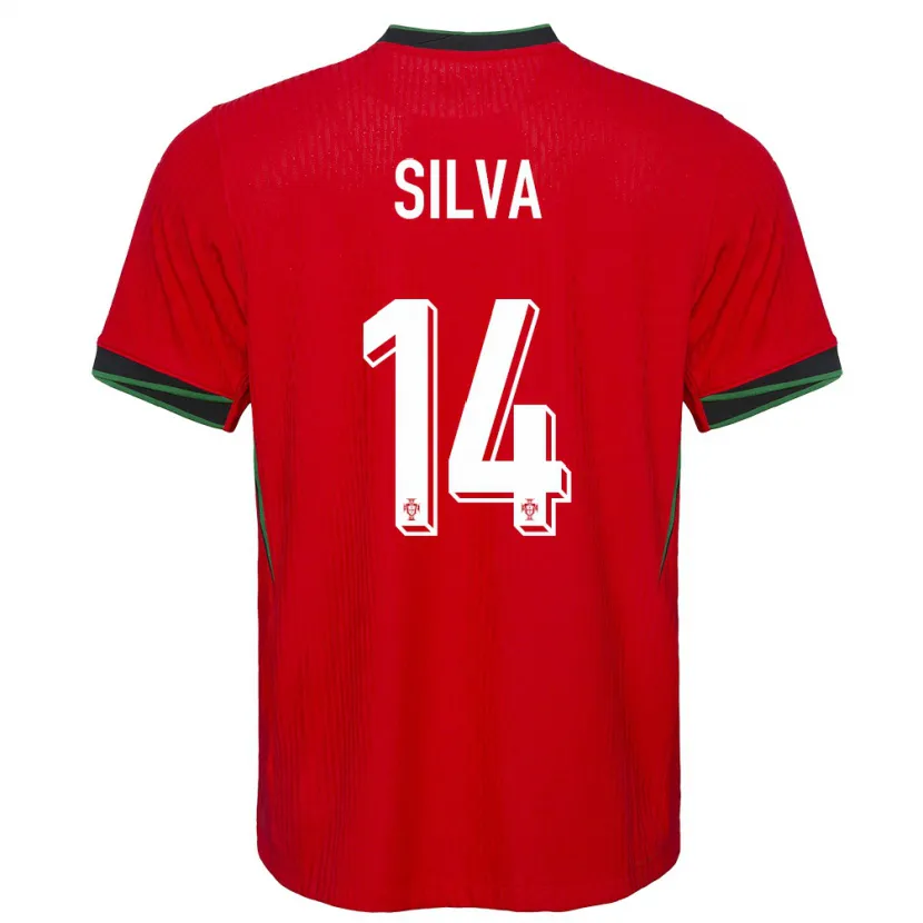 Danxen Kinderen Portugal Dolores Silva #14 Rood Thuisshirt Thuistenue 24-26 T-Shirt