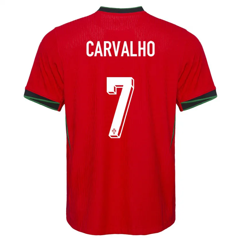 Danxen Kinderen Portugal Fabio Carvalho #7 Rood Thuisshirt Thuistenue 24-26 T-Shirt