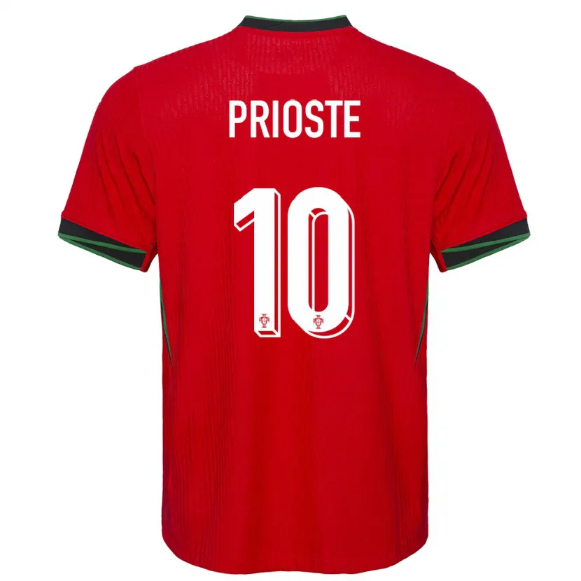 Danxen Kinderen Portugal Diogo Prioste #10 Rood Thuisshirt Thuistenue 24-26 T-Shirt