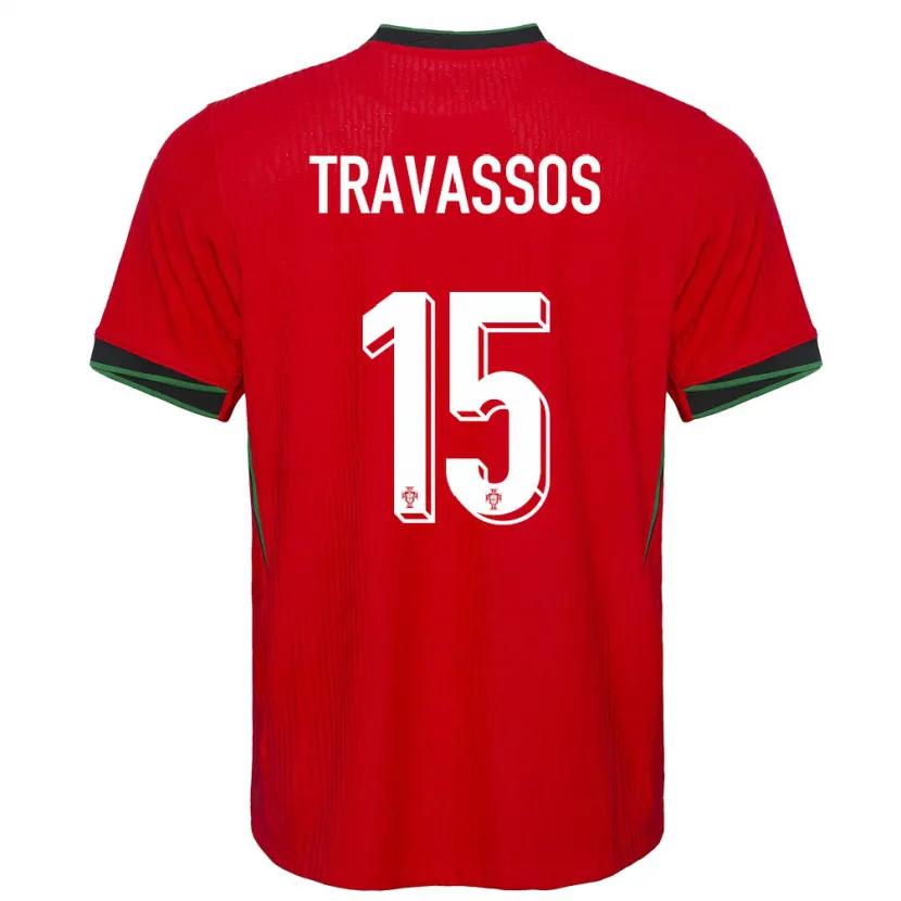 Danxen Kinderen Portugal Diogo Travassos #15 Rood Thuisshirt Thuistenue 24-26 T-Shirt