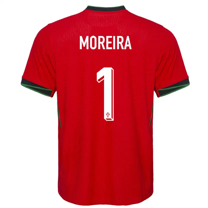 Danxen Kinderen Portugal Andre Moreira #1 Rood Thuisshirt Thuistenue 24-26 T-Shirt