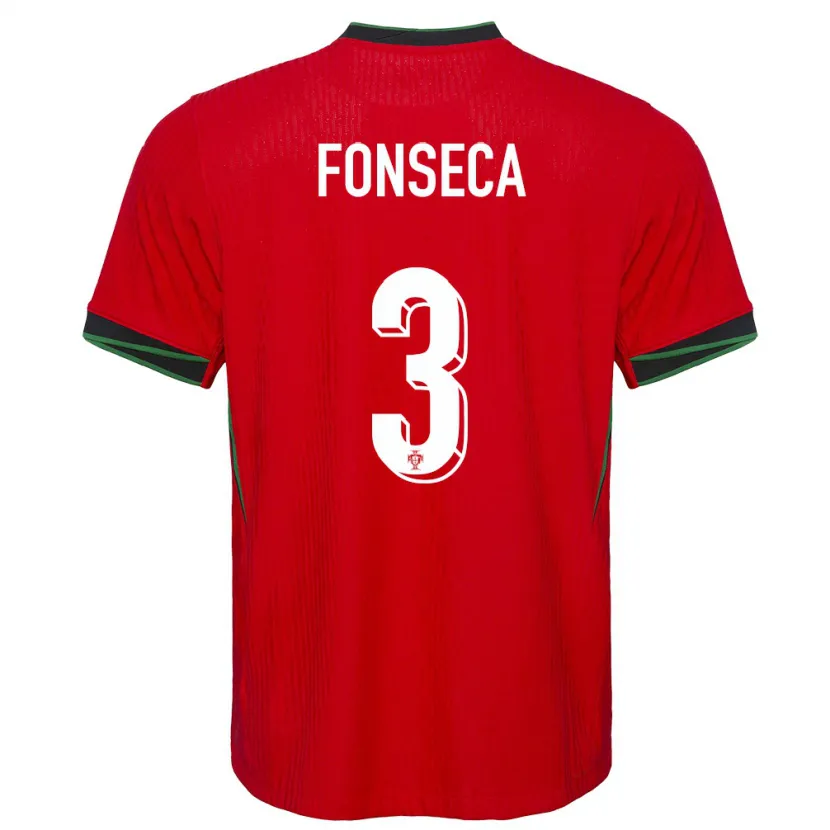 Danxen Kinderen Portugal Joao Fonseca #3 Rood Thuisshirt Thuistenue 24-26 T-Shirt