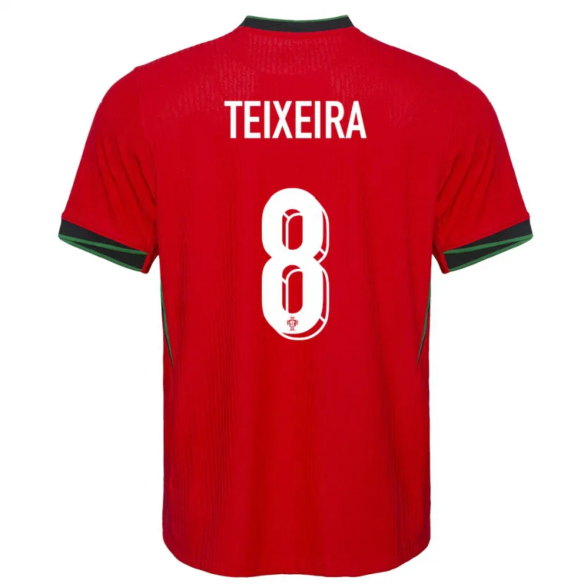 Danxen Kinderen Portugal Joao Teixeira #8 Rood Thuisshirt Thuistenue 24-26 T-Shirt