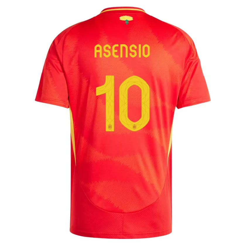 Danxen Kinderen Spanje Marco Asensio #10 Rood Thuisshirt Thuistenue 24-26 T-Shirt