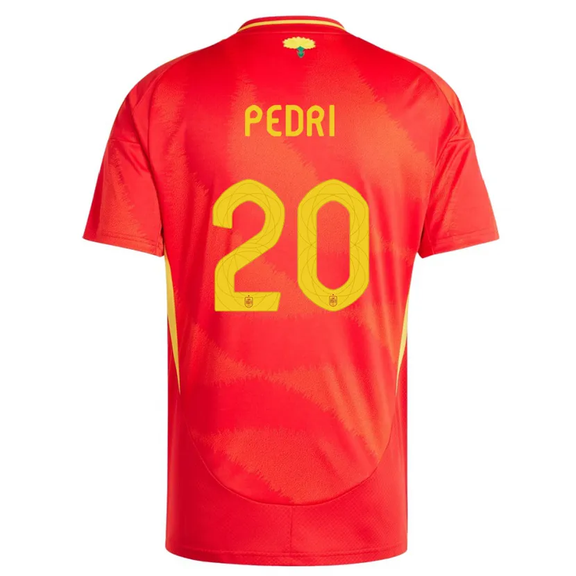 Danxen Kinderen Spanje Pedri #20 Rood Thuisshirt Thuistenue 24-26 T-Shirt