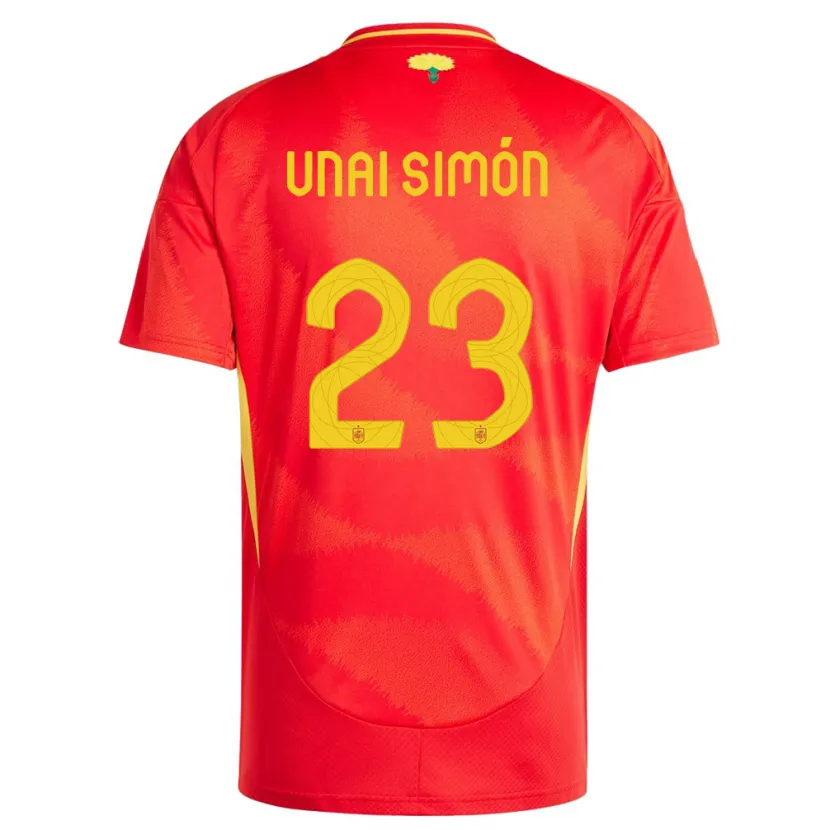 Danxen Kinderen Spanje Unai Simon #23 Rood Thuisshirt Thuistenue 24-26 T-Shirt