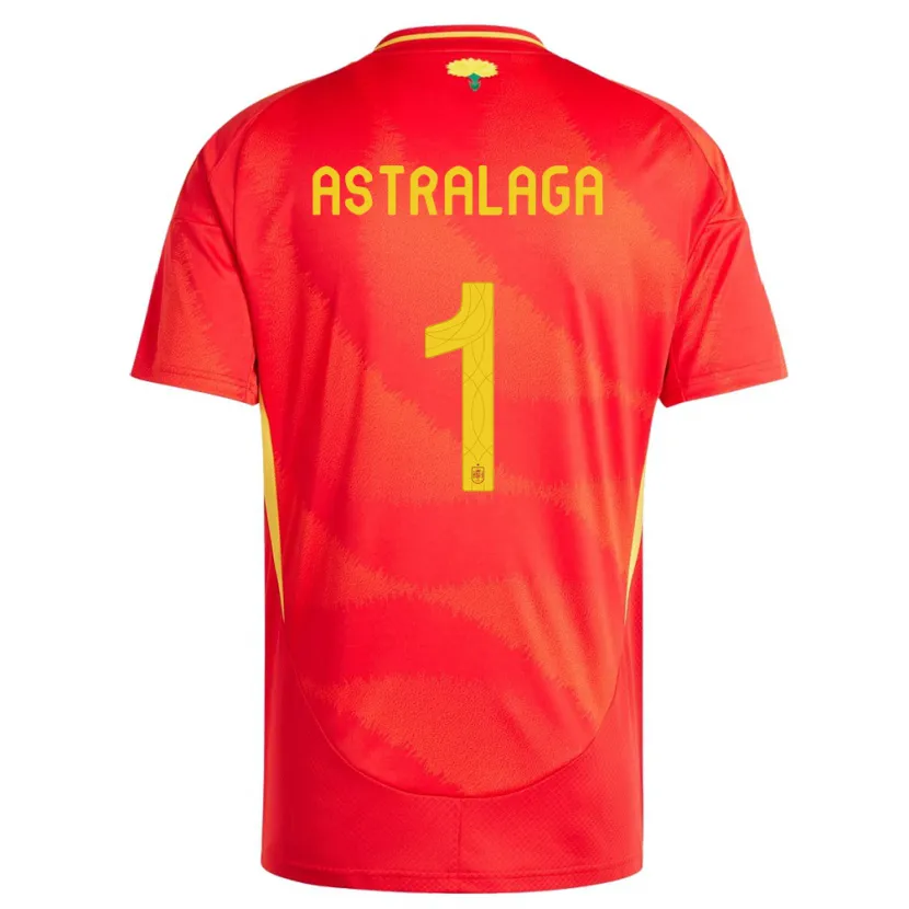 Danxen Kinderen Spanje Ander Astralaga #1 Rood Thuisshirt Thuistenue 24-26 T-Shirt