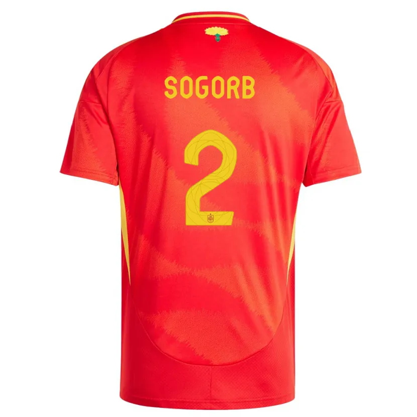 Danxen Kinderen Spanje Carles Sogorb #2 Rood Thuisshirt Thuistenue 24-26 T-Shirt