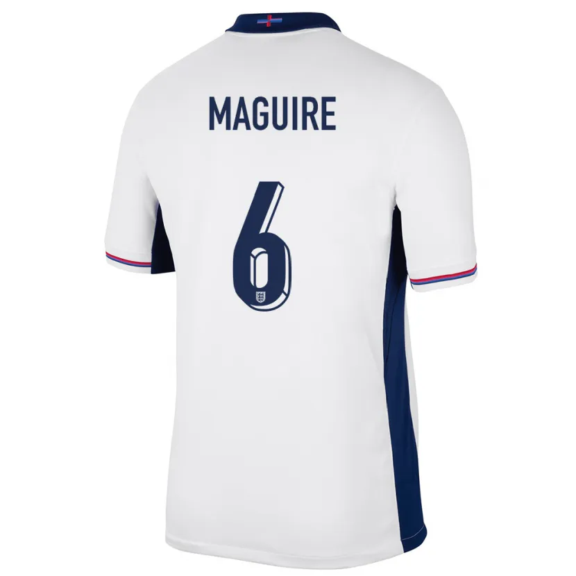 Danxen Kinderen Engeland Harry Maguire #6 Wit Thuisshirt Thuistenue 24-26 T-Shirt