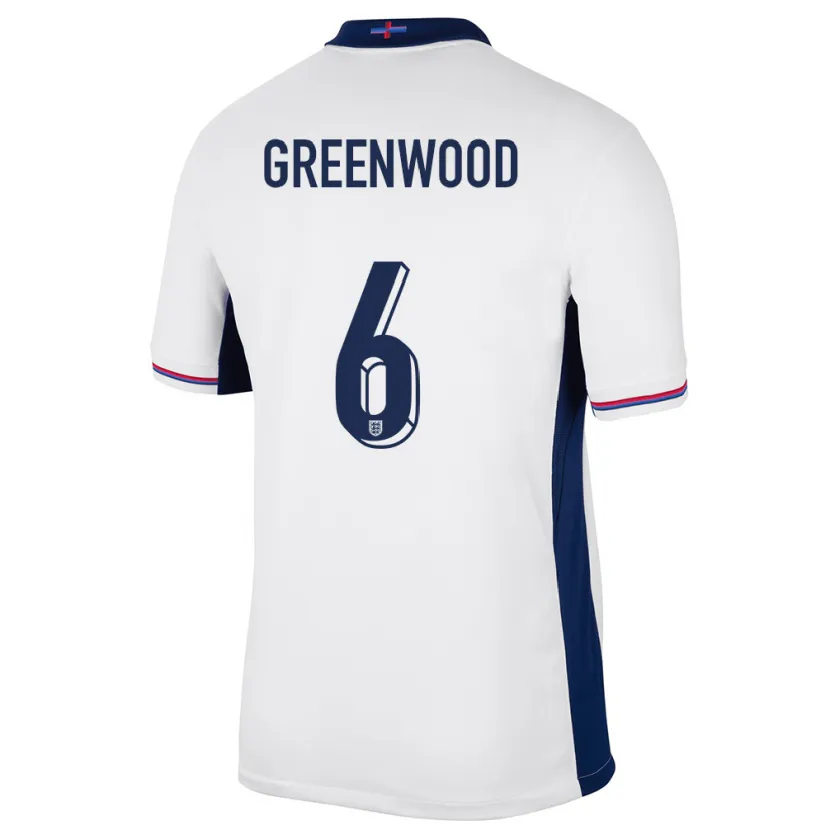 Danxen Kinderen Engeland Alex Greenwood #6 Wit Thuisshirt Thuistenue 24-26 T-Shirt