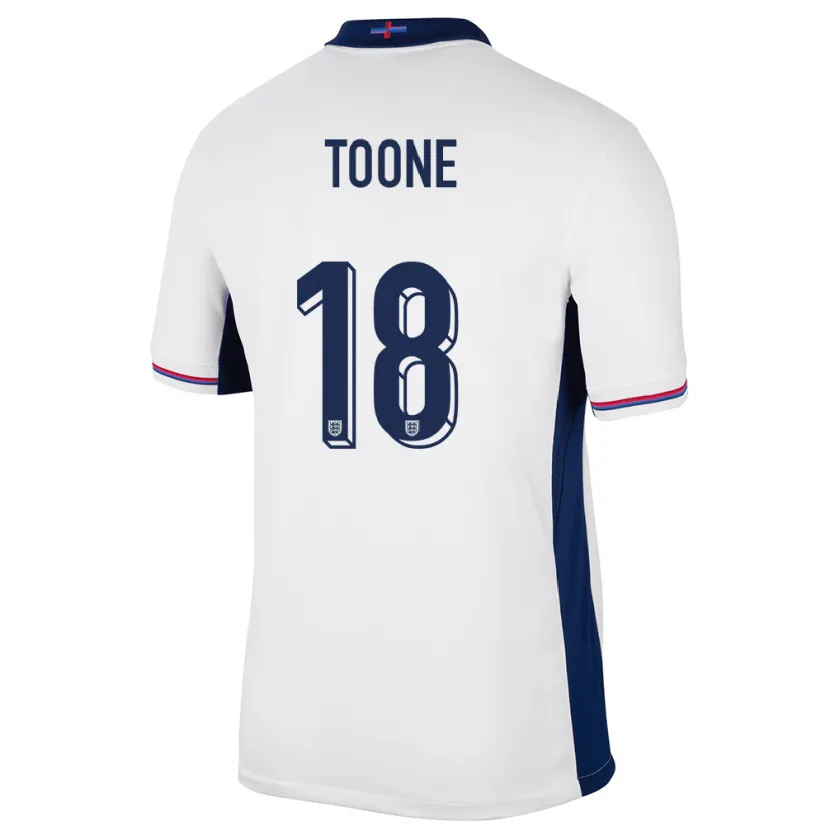 Danxen Kinderen Engeland Ella Toone #18 Wit Thuisshirt Thuistenue 24-26 T-Shirt