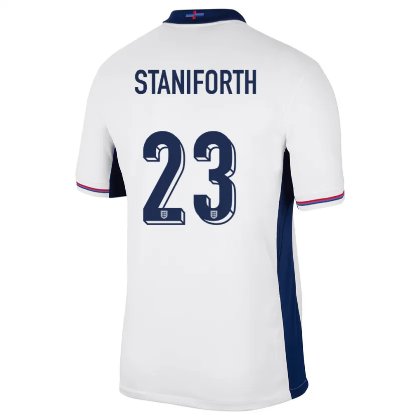 Danxen Kinderen Engeland Lucy Staniforth #23 Wit Thuisshirt Thuistenue 24-26 T-Shirt