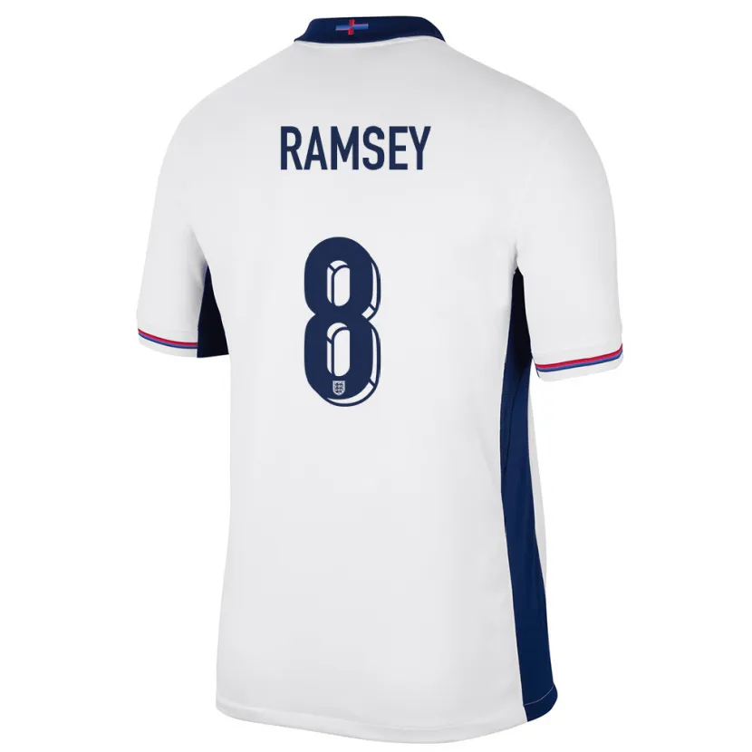 Danxen Kinderen Engeland Jacob Ramsey #8 Wit Thuisshirt Thuistenue 24-26 T-Shirt