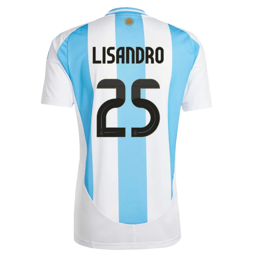 Danxen Kinderen Argentinië Lisandro Martinez #25 Wit Blauw Thuisshirt Thuistenue 24-26 T-Shirt