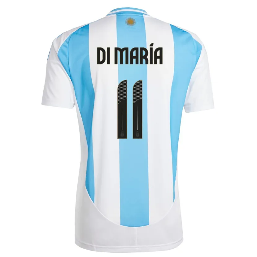 Danxen Kinderen Argentinië Angel Di Maria #11 Wit Blauw Thuisshirt Thuistenue 24-26 T-Shirt
