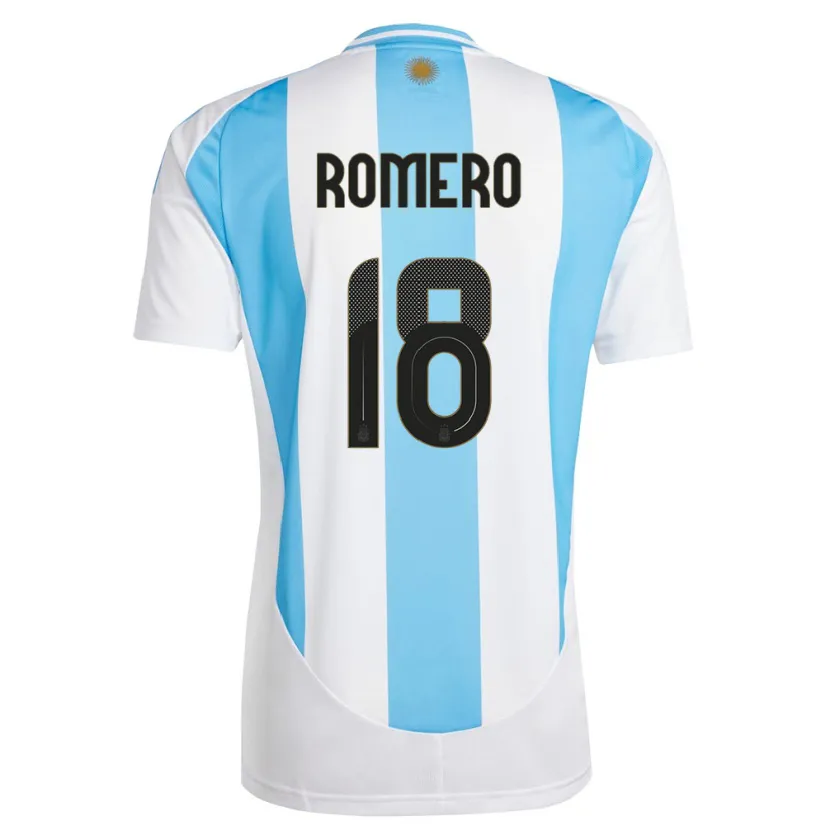 Danxen Kinderen Argentinië Luka Romero #18 Wit Blauw Thuisshirt Thuistenue 24-26 T-Shirt
