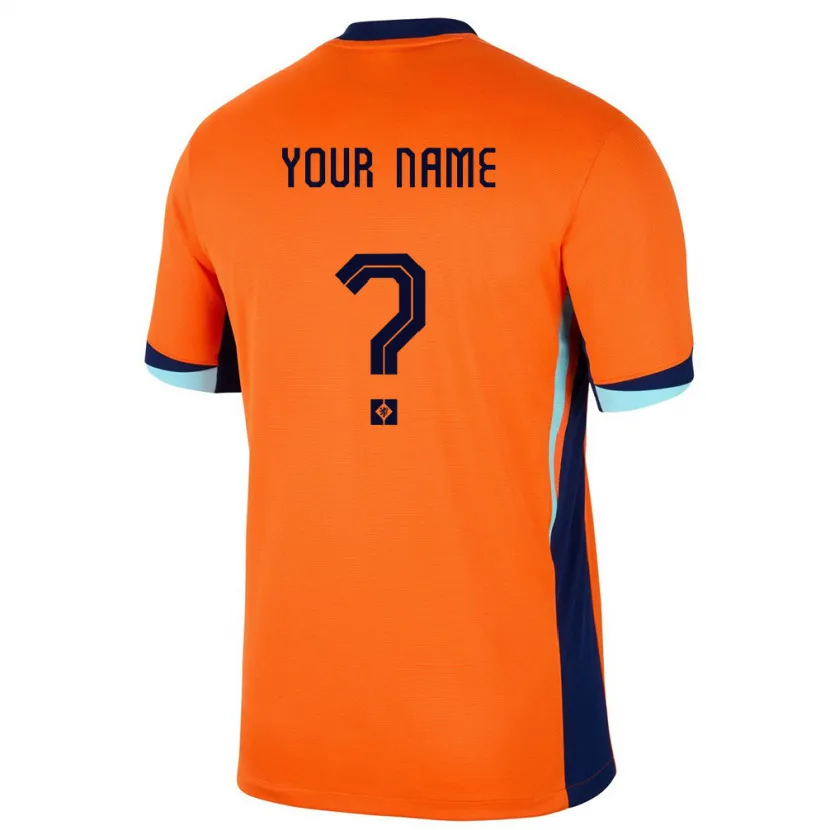 Danxen Kinderen Nederland Uw Naam #0 Oranje Thuisshirt Thuistenue 24-26 T-Shirt