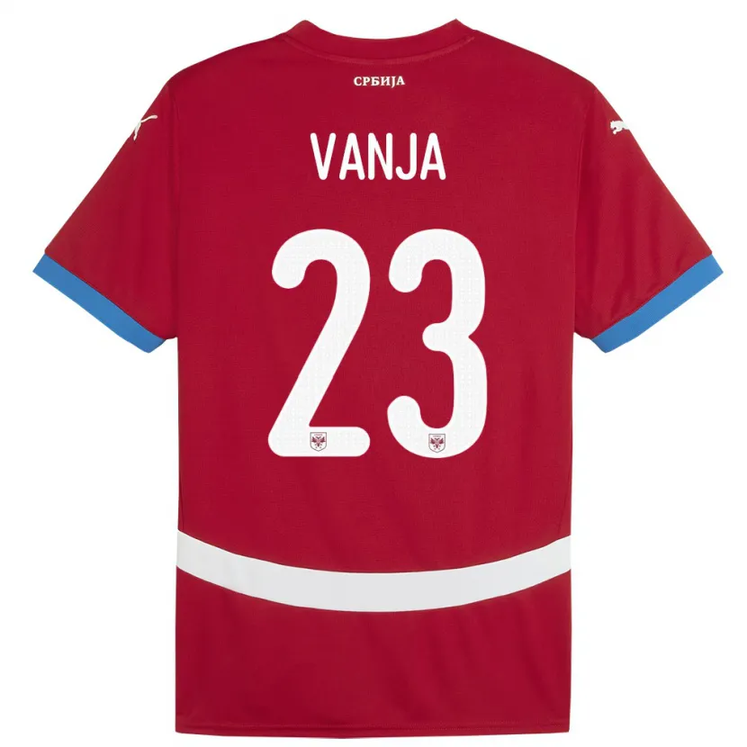 Danxen Kinderen Servië Vanja Milinkovic-Savic #23 Rood Thuisshirt Thuistenue 24-26 T-Shirt