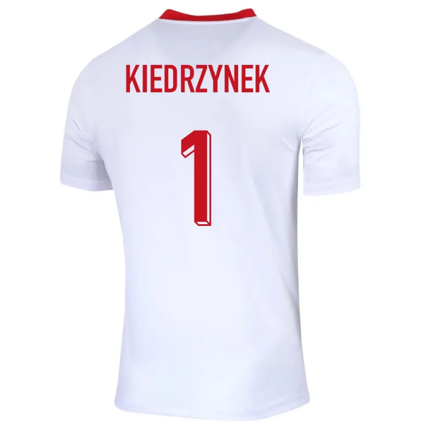 Danxen Kinderen Polen Katarzyna Kiedrzynek #1 Wit Thuisshirt Thuistenue 24-26 T-Shirt