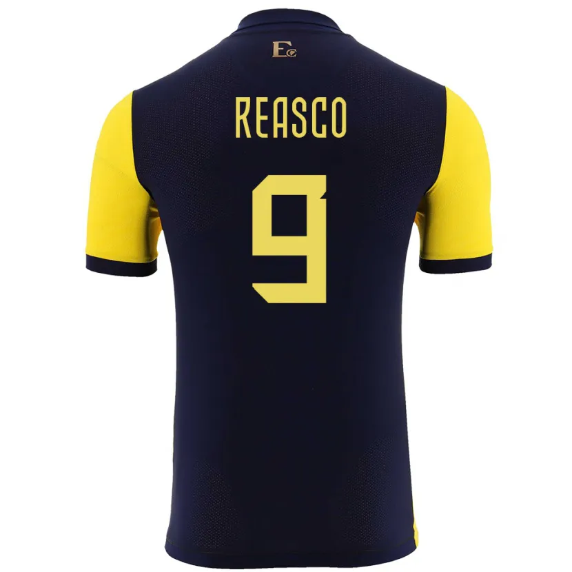 Danxen Kinderen Ecuador Djorkaeff Reasco #9 Geel Thuisshirt Thuistenue 24-26 T-Shirt