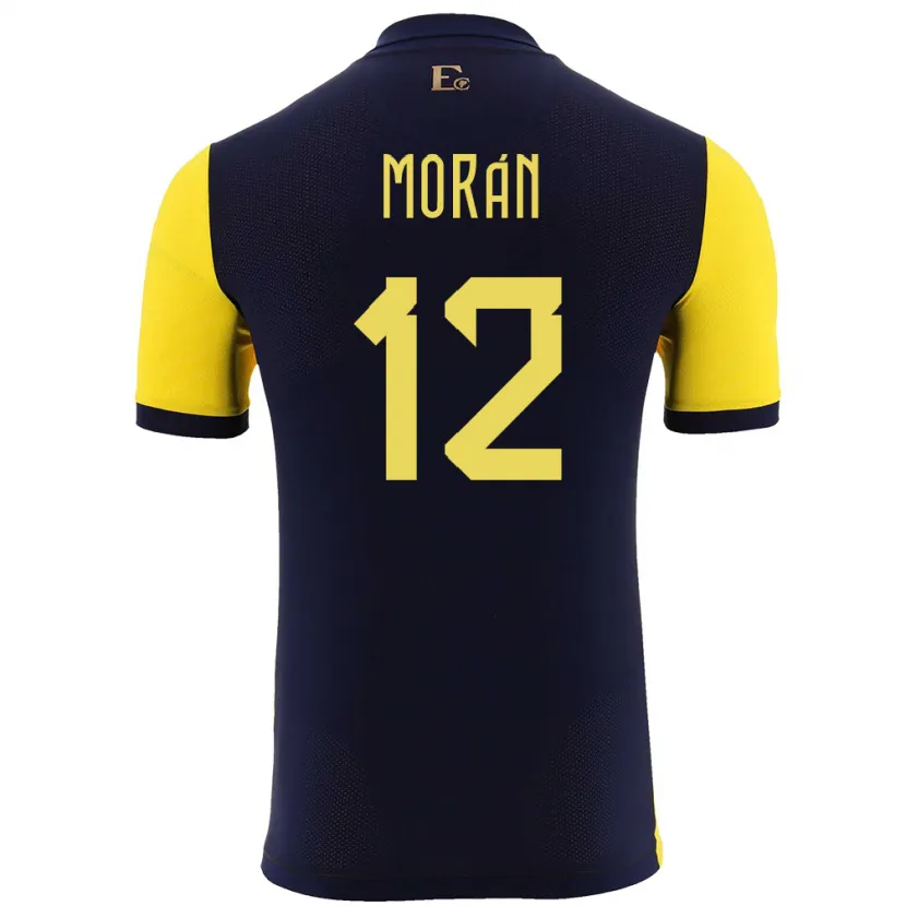 Danxen Kinderen Ecuador Andrea Moran #12 Geel Thuisshirt Thuistenue 24-26 T-Shirt
