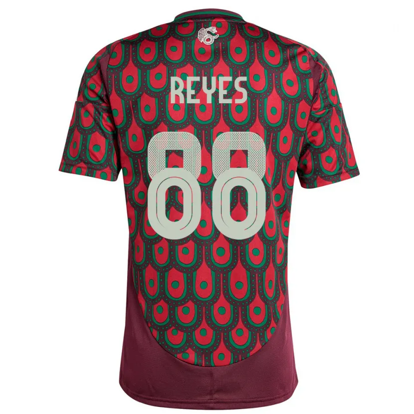 Danxen Kinderen Mexico Maricarmen Reyes #88 Kastanjebruin Thuisshirt Thuistenue 24-26 T-Shirt