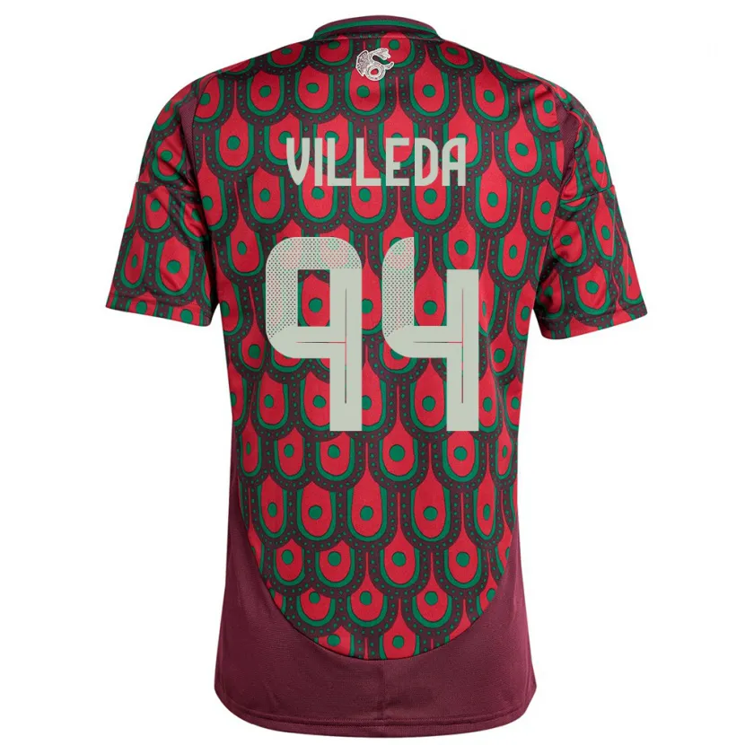 Danxen Kinderen Mexico Melany Villeda #94 Kastanjebruin Thuisshirt Thuistenue 24-26 T-Shirt