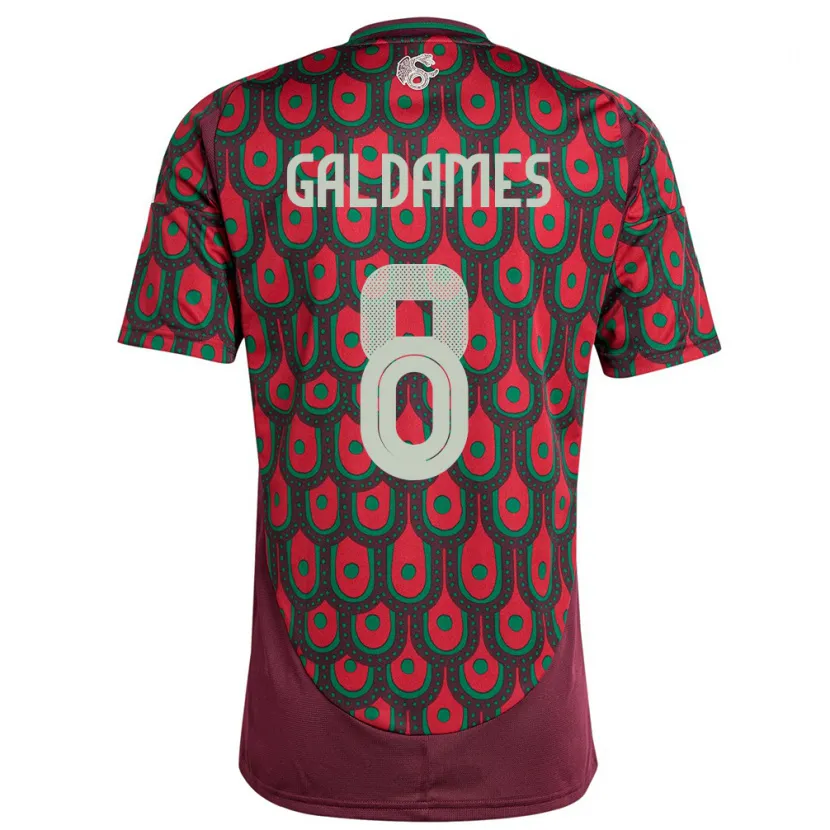 Danxen Kinderen Mexico Benjamin Galdames #8 Kastanjebruin Thuisshirt Thuistenue 24-26 T-Shirt