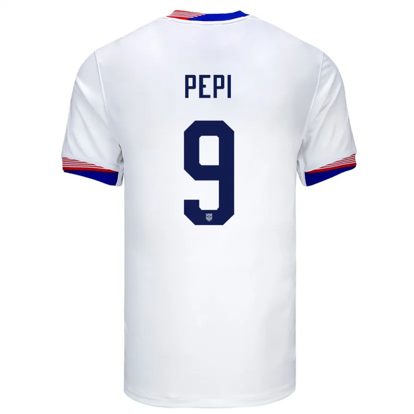 Danxen Kinderen Verenigde Staten Ricardo Pepi #9 Wit Thuisshirt Thuistenue 24-26 T-Shirt