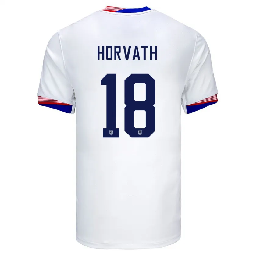 Danxen Kinderen Verenigde Staten Ethan Horvath #18 Wit Thuisshirt Thuistenue 24-26 T-Shirt