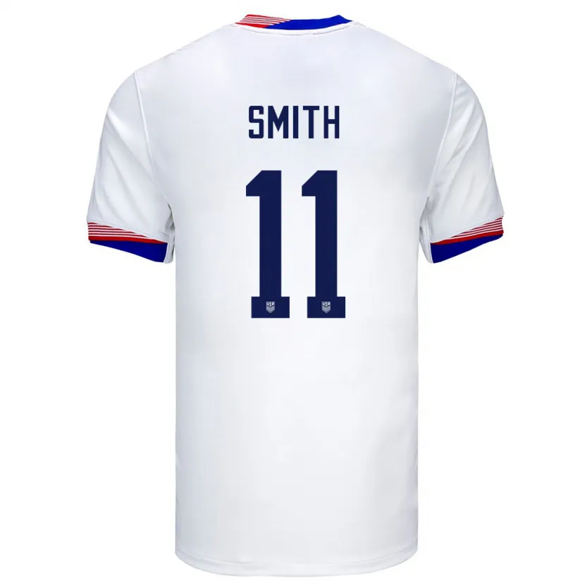Danxen Kinderen Verenigde Staten Sophia Smith #11 Wit Thuisshirt Thuistenue 24-26 T-Shirt