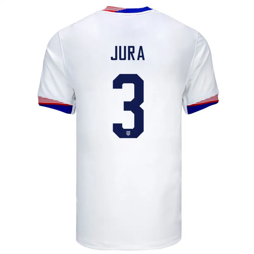 Danxen Kinderen Verenigde Staten Sawyer Jura #3 Wit Thuisshirt Thuistenue 24-26 T-Shirt