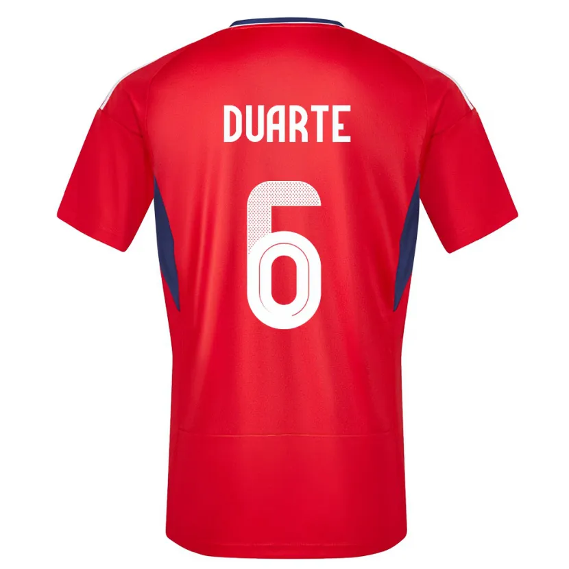Danxen Kinderen Costa Rica Oscar Duarte #6 Rood Thuisshirt Thuistenue 24-26 T-Shirt