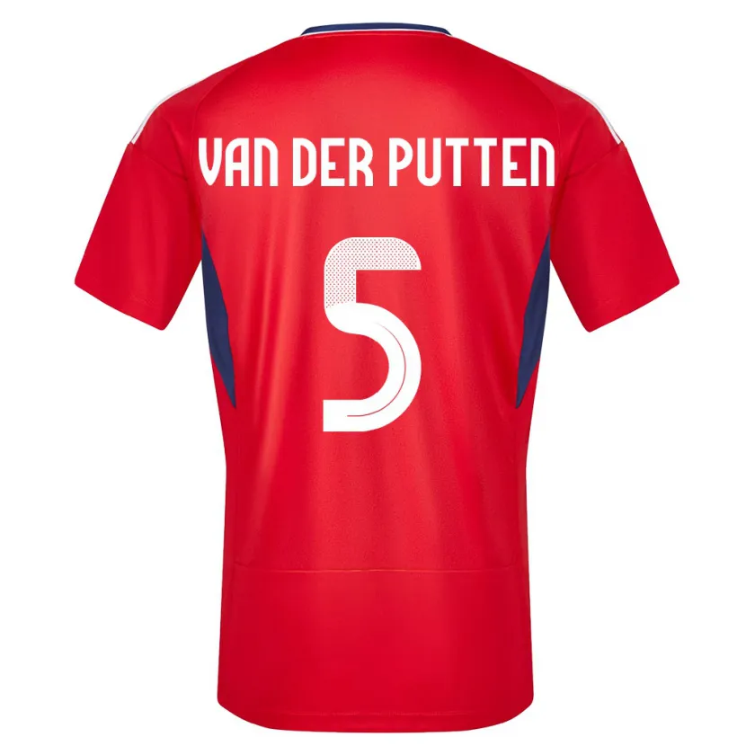 Danxen Kinderen Costa Rica Santiago Van Der Putten #5 Rood Thuisshirt Thuistenue 24-26 T-Shirt