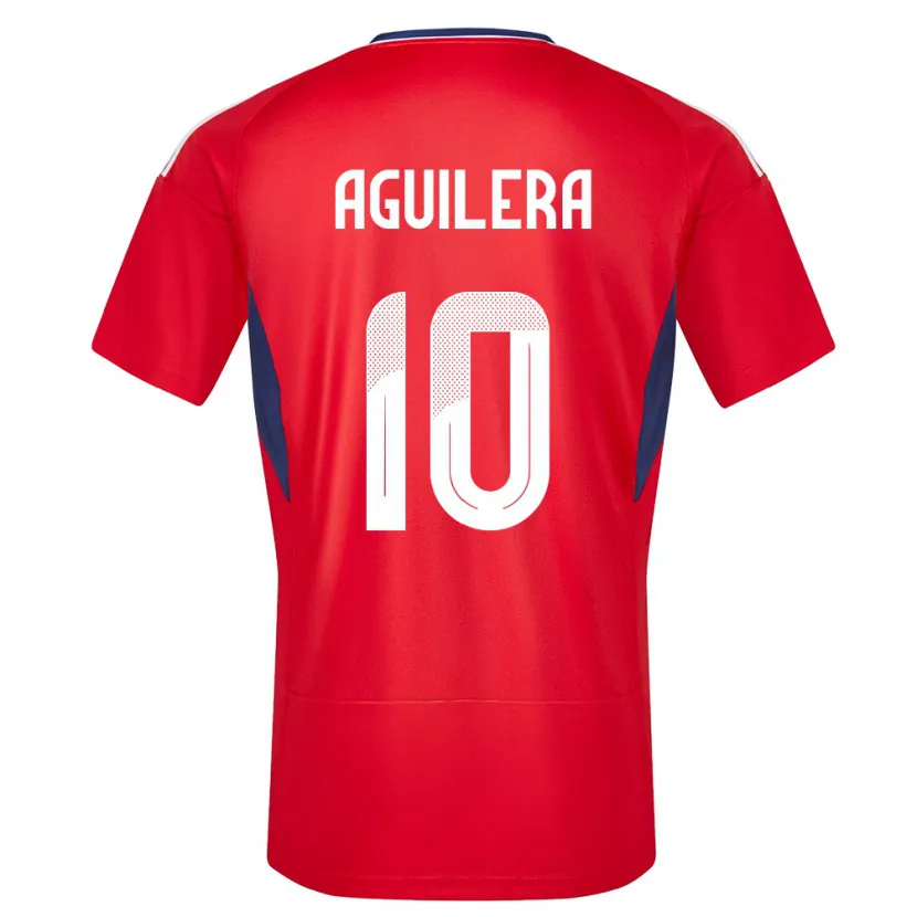 Danxen Kinderen Costa Rica Brandon Aguilera #10 Rood Thuisshirt Thuistenue 24-26 T-Shirt